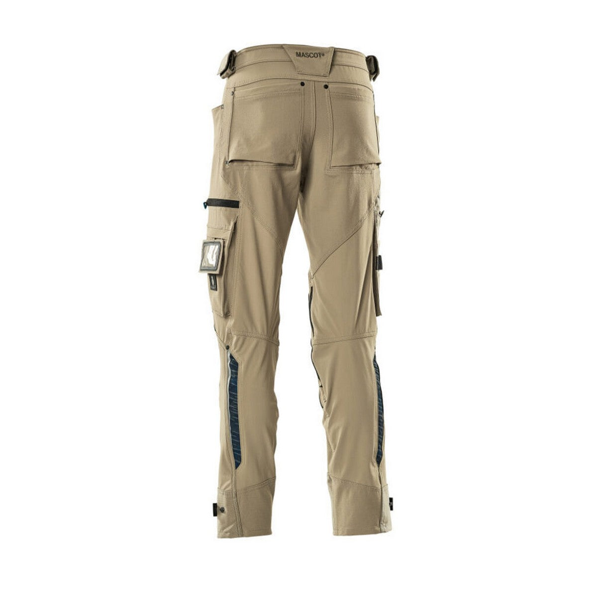 Light Khaki - Back - Mascot Mens Advanced Knee Pad Pockets Trousers