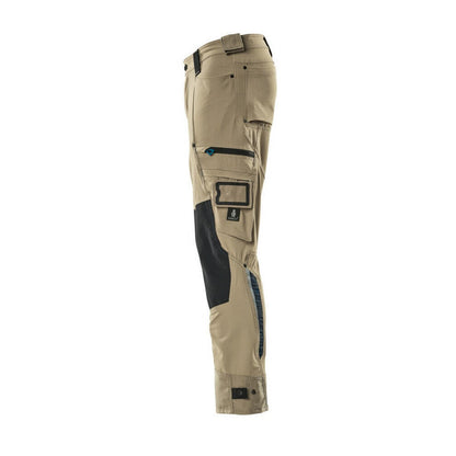 Light Khaki - Side - Mascot Mens Advanced Knee Pad Pockets Trousers