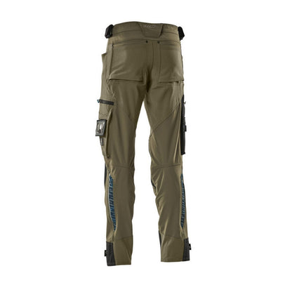 Moss Green - Back - Mascot Mens Advanced Knee Pad Pockets Trousers