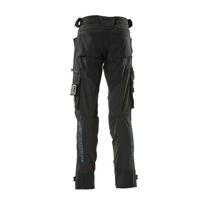Black - Back - Mascot Mens Advanced Knee Pad Pockets Trousers