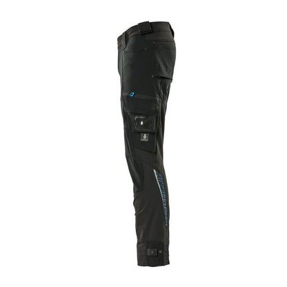 Black - Side - Mascot Mens Advanced Knee Pad Pockets Trousers