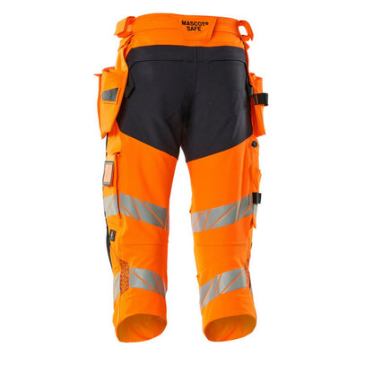 Hi Vis Orange-Dark Navy - Back - Mascot Mens Accelerate Safe High-Vis Trousers