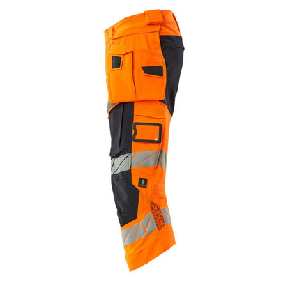 Hi Vis Orange-Dark Navy - Side - Mascot Mens Accelerate Safe High-Vis Trousers