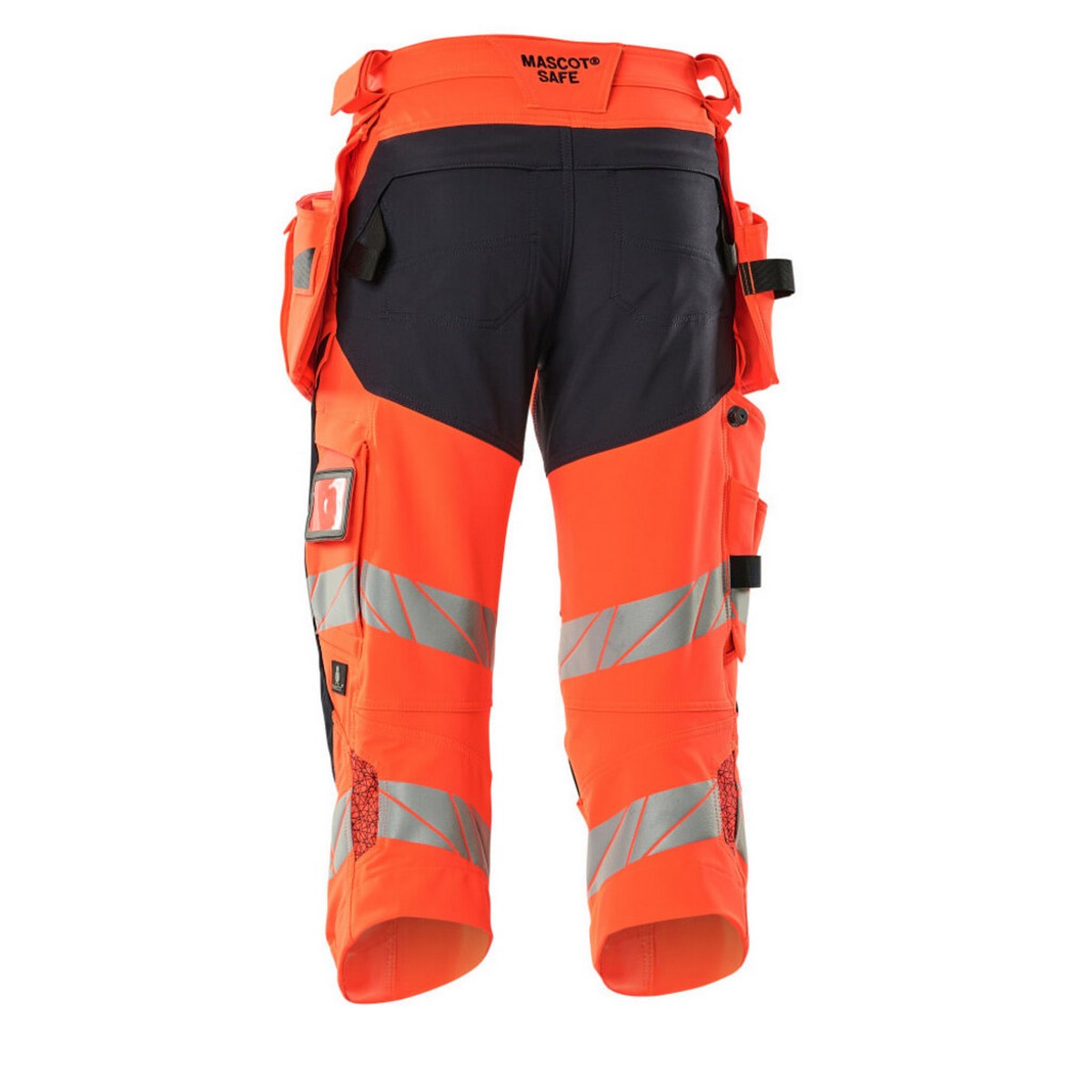 Hi Vis Red-Dark Navy - Back - Mascot Mens Accelerate Safe High-Vis Trousers