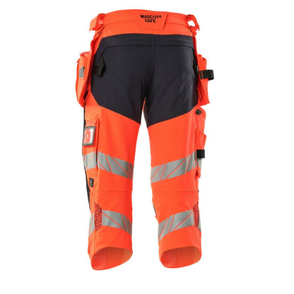Hi Vis Red-Dark Navy - Back - Mascot Mens Accelerate Safe High-Vis Trousers