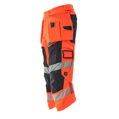 Hi Vis Red-Dark Navy - Side - Mascot Mens Accelerate Safe High-Vis Trousers