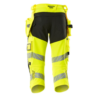 Hi Vis Yellow-Black - Back - Mascot Mens Accelerate Safe High-Vis Trousers
