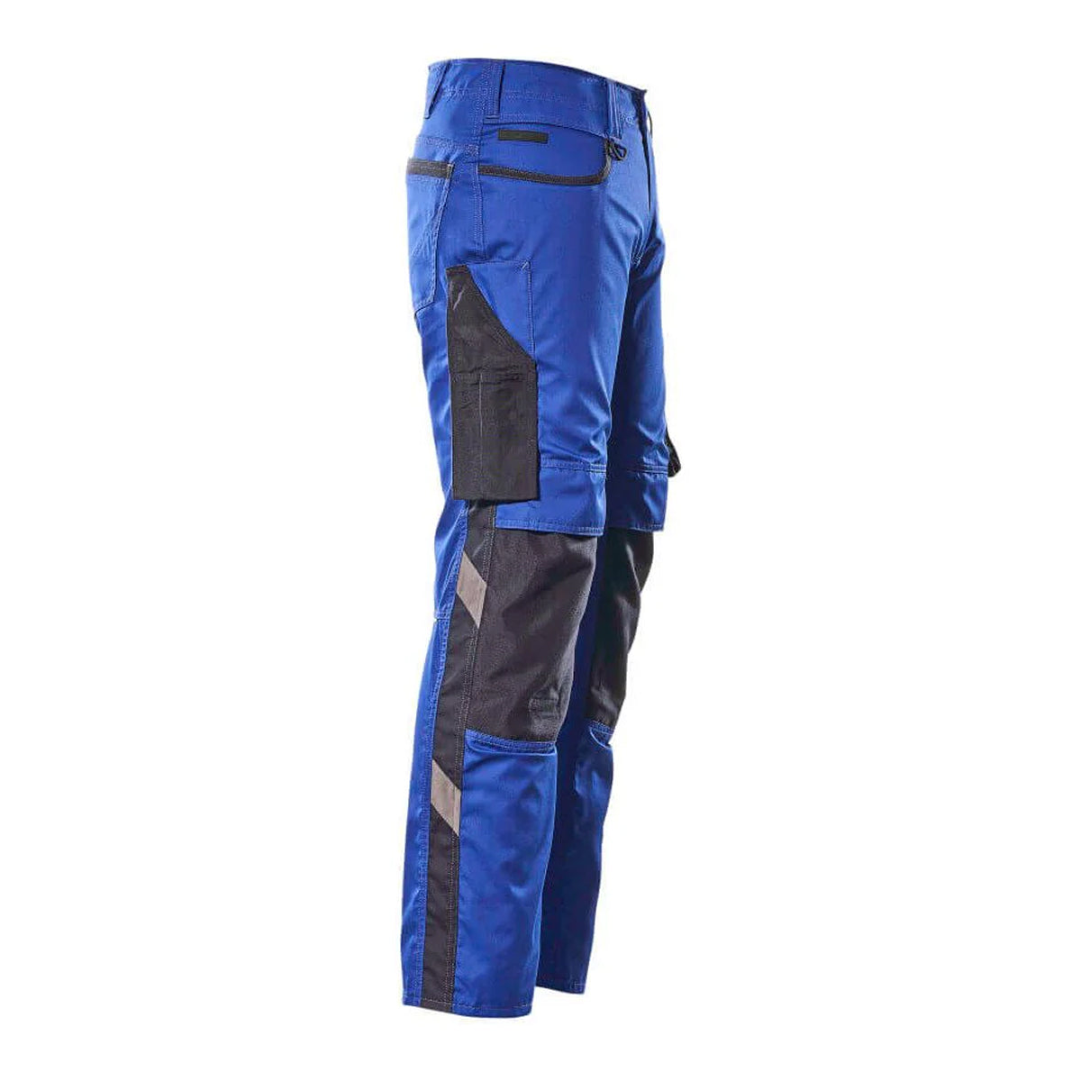 Royal Blue-Dark Navy - Side - Mascot Mens Unique Knee Pad Pockets Work Trousers