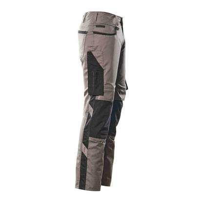 Anthracite-Black - Side - Mascot Mens Unique Knee Pad Pockets Work Trousers