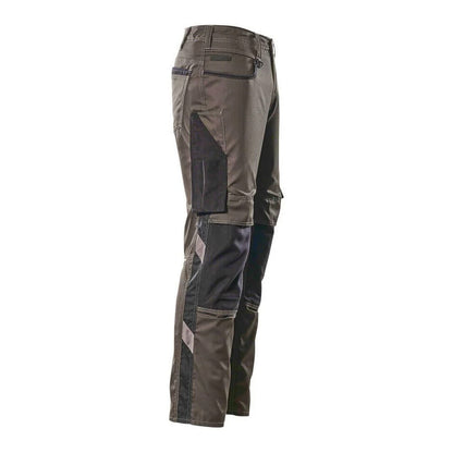 Dark Anthracite-Black - Side - Mascot Mens Unique Knee Pad Pockets Work Trousers