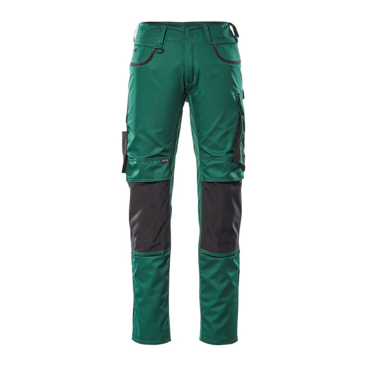 Green-Black - Front - Mascot Mens Unique Knee Pad Pockets Work Trousers