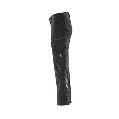 Black - Side - Mascot Womens-Ladies Accelerate Cargo Pocket Trousers
