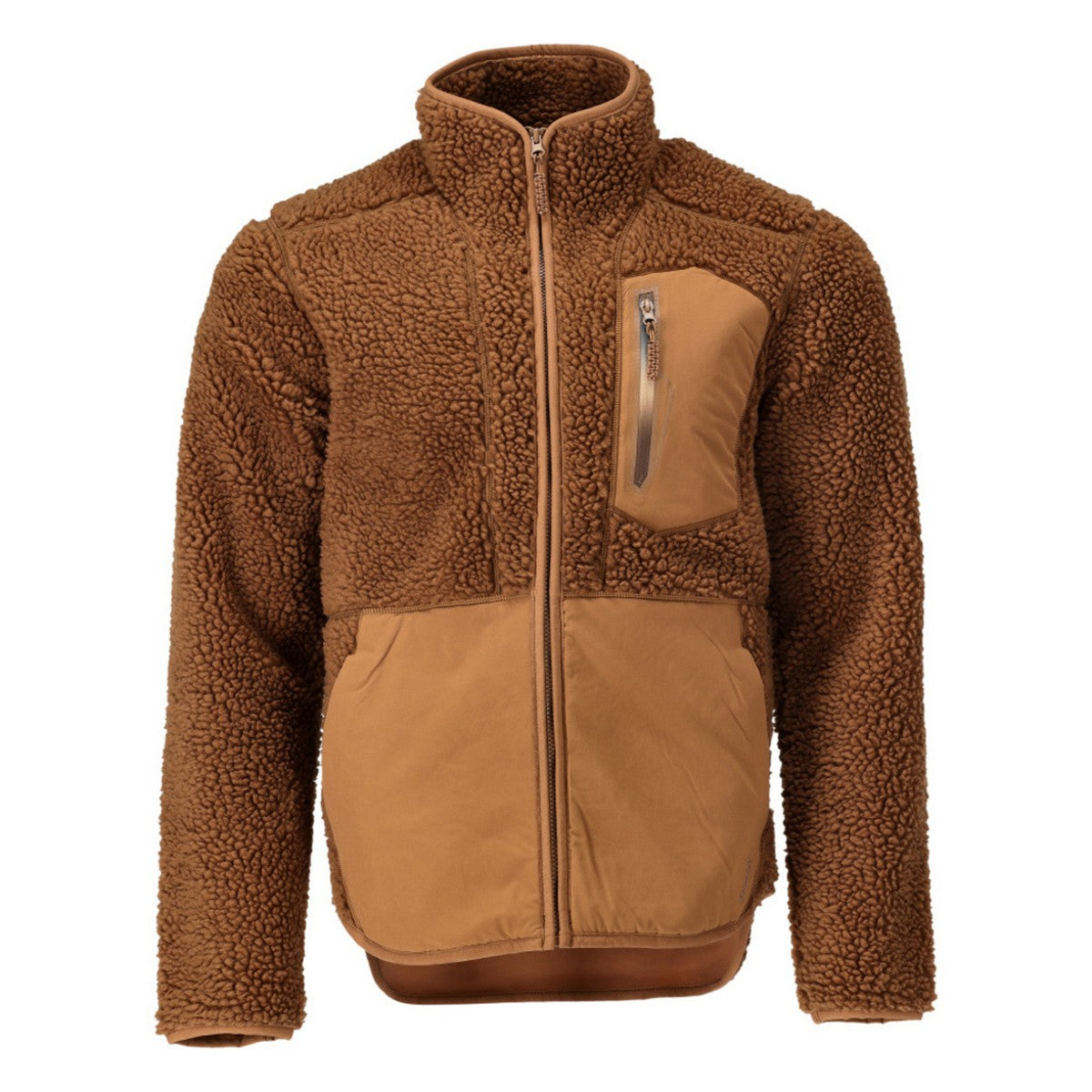 Nut Brown - Front - Mascot Mens Customized Zipped Jacket