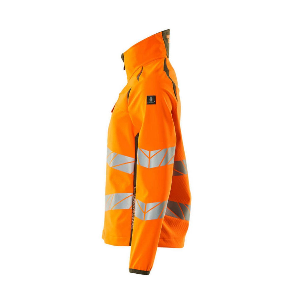 Hi Vis Orange-Moss Green - Side - Mascot Womens-Ladies Accelerate Safe Soft Shell Jacket