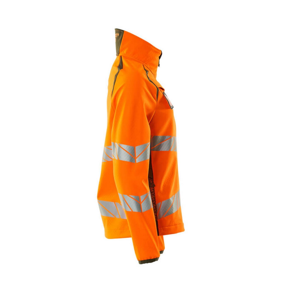Hi Vis Orange-Moss Green - Lifestyle - Mascot Womens-Ladies Accelerate Safe Soft Shell Jacket