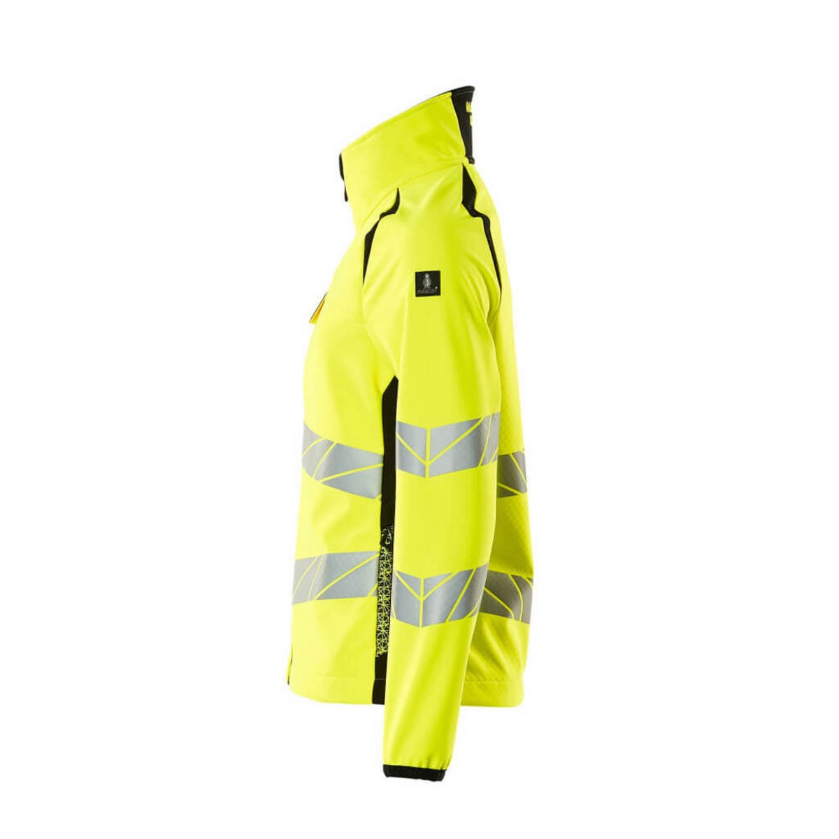 Hi Vis Yellow-Black - Side - Mascot Womens-Ladies Accelerate Safe Soft Shell Jacket