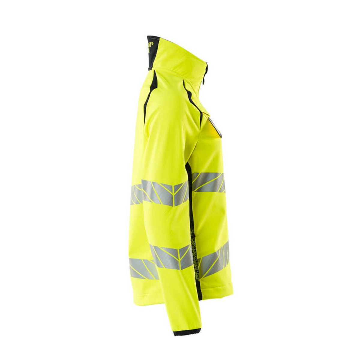 Hi Vis Yellow-Dark Navy - Lifestyle - Mascot Womens-Ladies Accelerate Safe Soft Shell Jacket