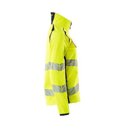 Hi Vis Yellow-Dark Navy - Lifestyle - Mascot Womens-Ladies Accelerate Safe Soft Shell Jacket