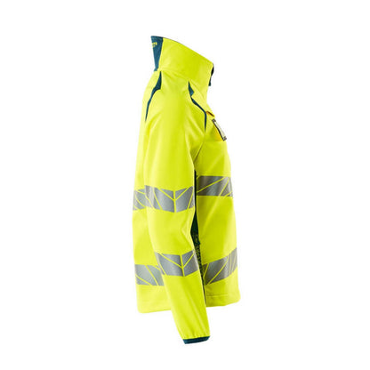 Hi Vis Yellow-Dark Petroleum - Lifestyle - Mascot Womens-Ladies Accelerate Safe Soft Shell Jacket