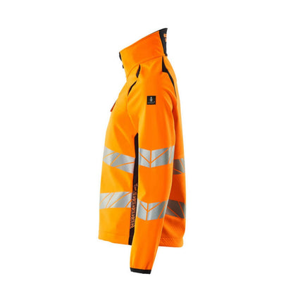 Hi Vis Orange-Dark Navy - Side - Mascot Womens-Ladies Accelerate Safe Soft Shell Jacket