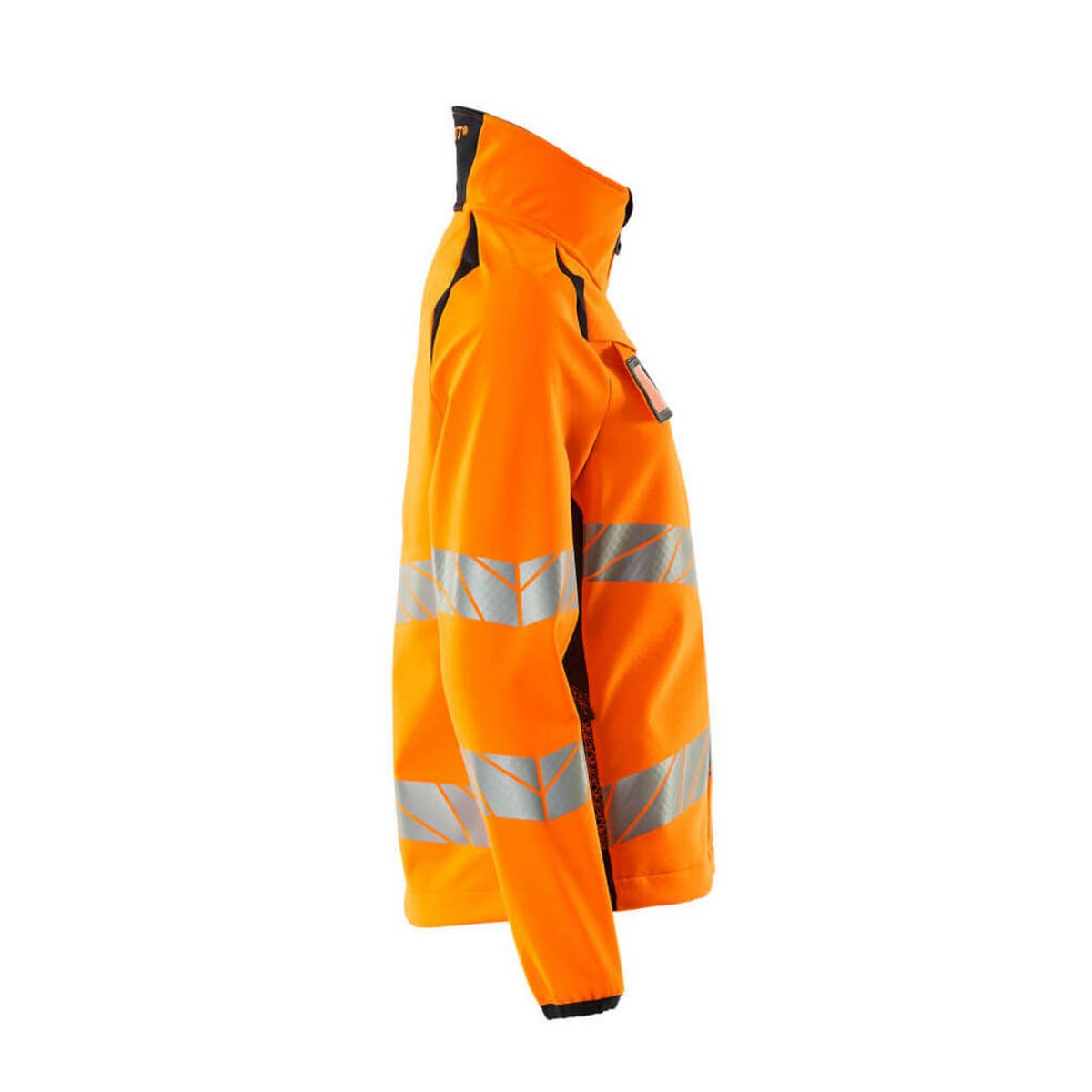 Hi Vis Orange-Dark Navy - Lifestyle - Mascot Womens-Ladies Accelerate Safe Soft Shell Jacket
