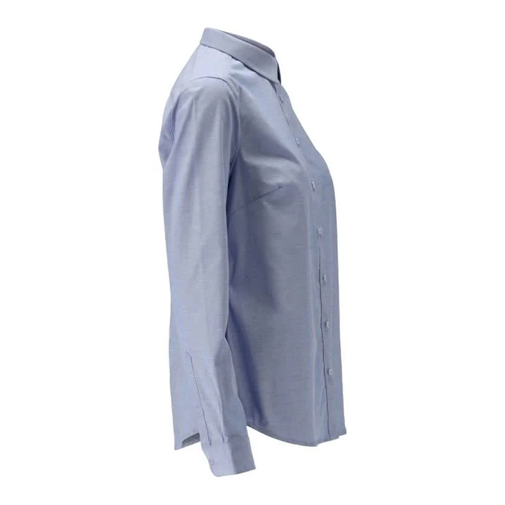 Light Blue - Side - Mascot Womens-Ladies Frontline Oxford Shirt