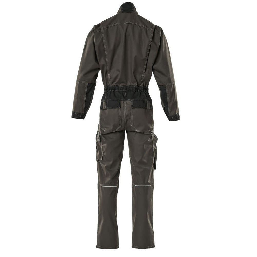 Dark Anthracite-Black - Back - Mascot Mens Wallan Light Knee Pad Pockets Boiler Suit