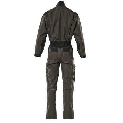 Dark Anthracite-Black - Back - Mascot Mens Wallan Light Knee Pad Pockets Boiler Suit