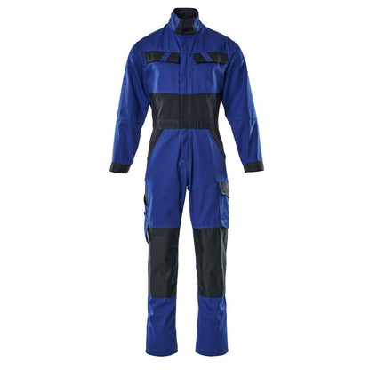 Royal Blue-Dark Navy - Front - Mascot Mens Wallan Light Knee Pad Pockets Boiler Suit