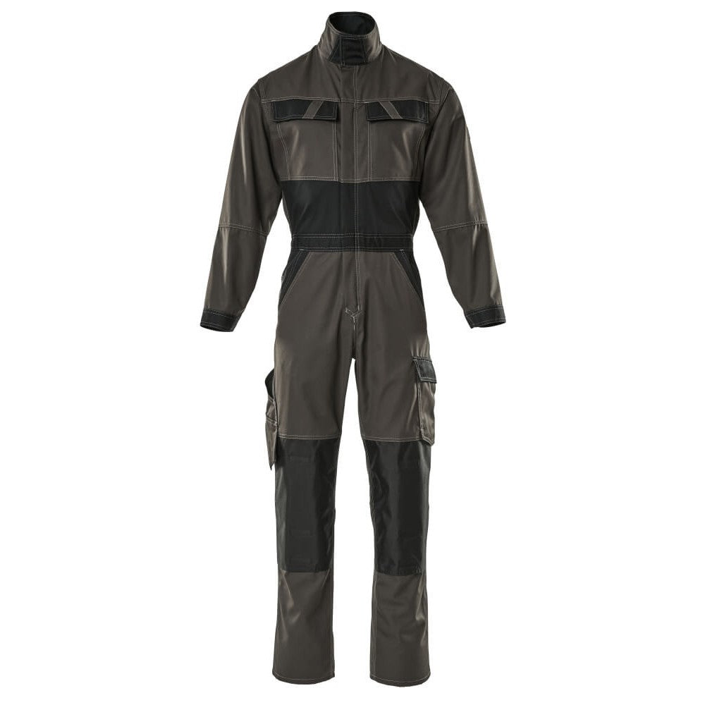 Dark Anthracite-Black - Front - Mascot Mens Wallan Light Knee Pad Pockets Boiler Suit