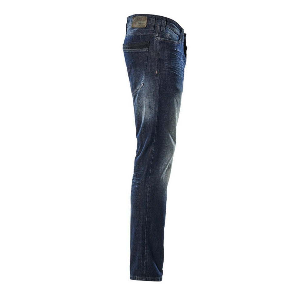 Blue - Side - Mascot Mens Frontline Manhattan Washed Denim Jeans