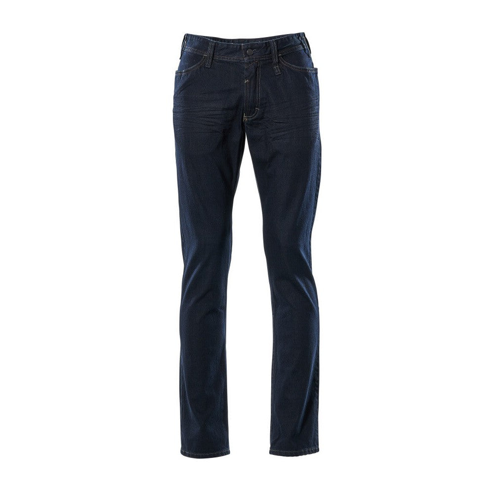 Dark Blue - Front - Mascot Mens Frontline Manhattan Washed Denim Jeans