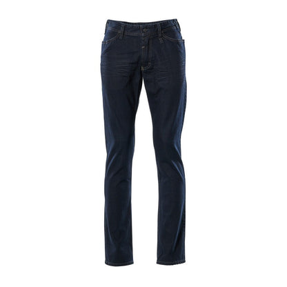 Dark Blue - Front - Mascot Mens Frontline Manhattan Washed Denim Jeans