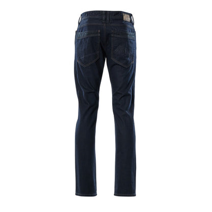 Dark Blue - Back - Mascot Mens Frontline Manhattan Washed Denim Jeans