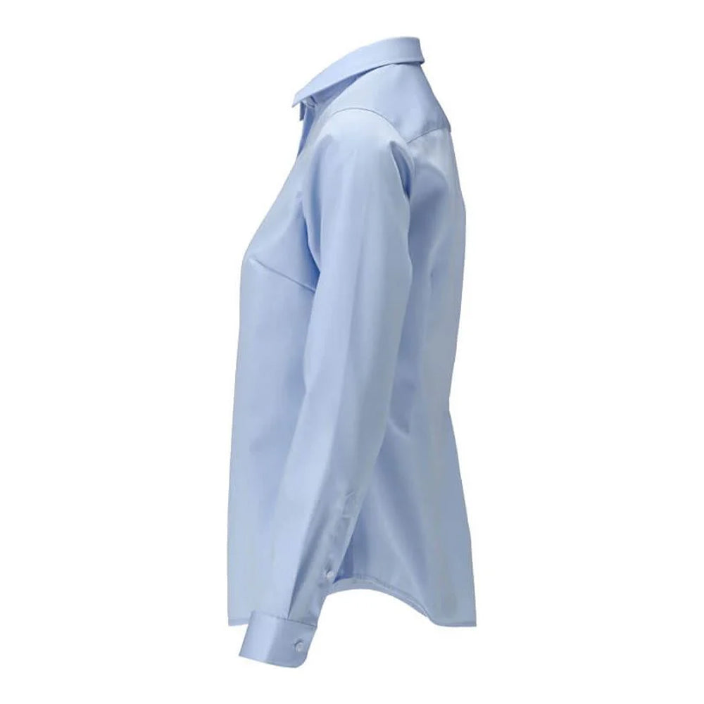 Light Blue - Side - Mascot Womens-Ladies Frontline Poplin Shirt