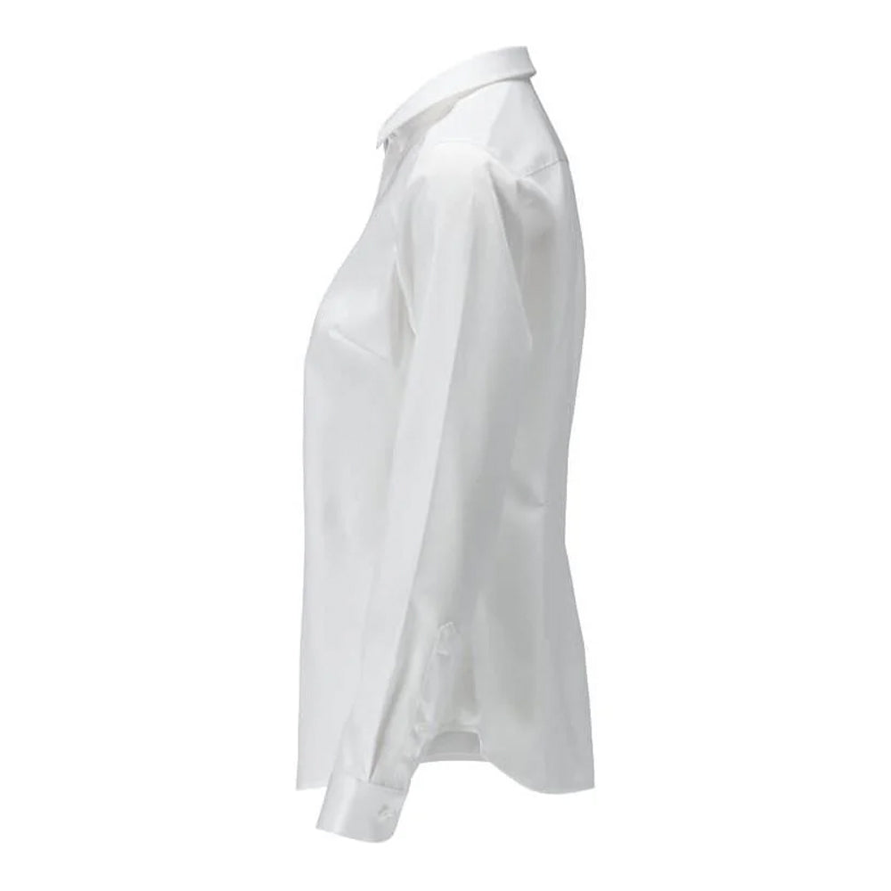 White - Side - Mascot Womens-Ladies Frontline Poplin Shirt