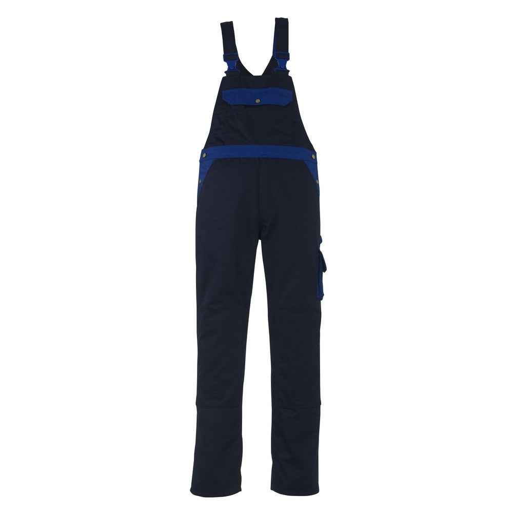 Navy-Royal Blue - Front - Mascot Mens Milano Bib And Brace Overall