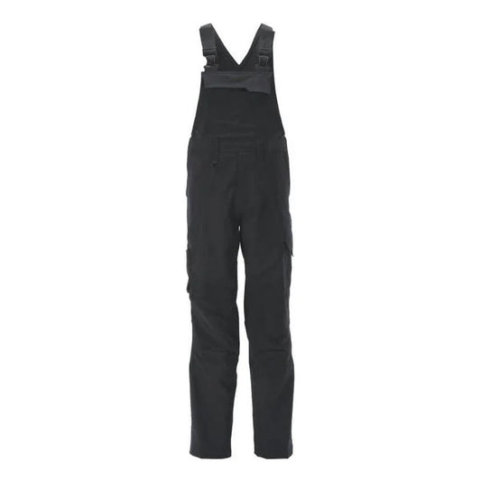 Black - Front - Mascot Mens Accelerate Knee Pad Pockets Bib And Brace Overall