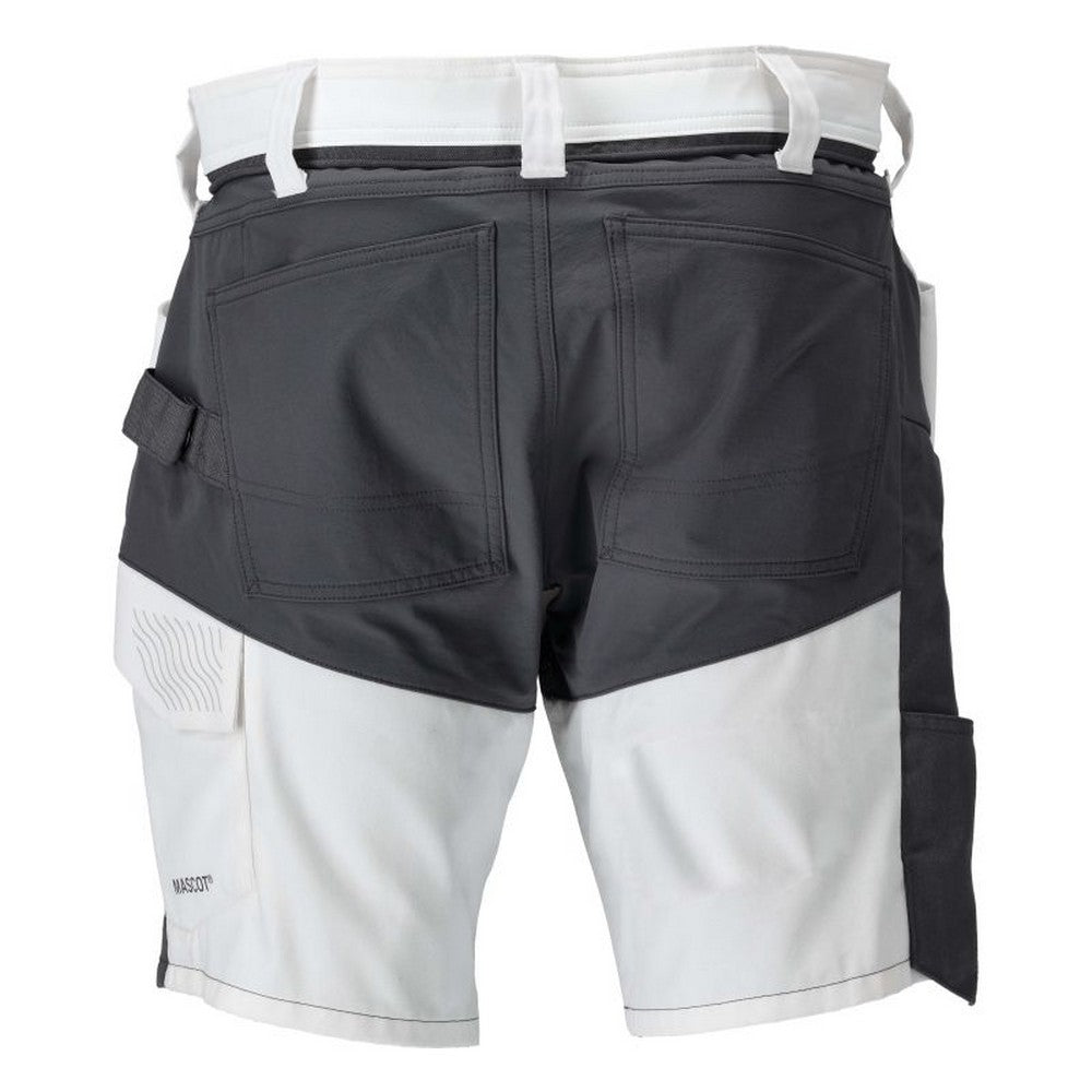 White-Stone Grey - Back - Mascot Mens Customised Work Shorts