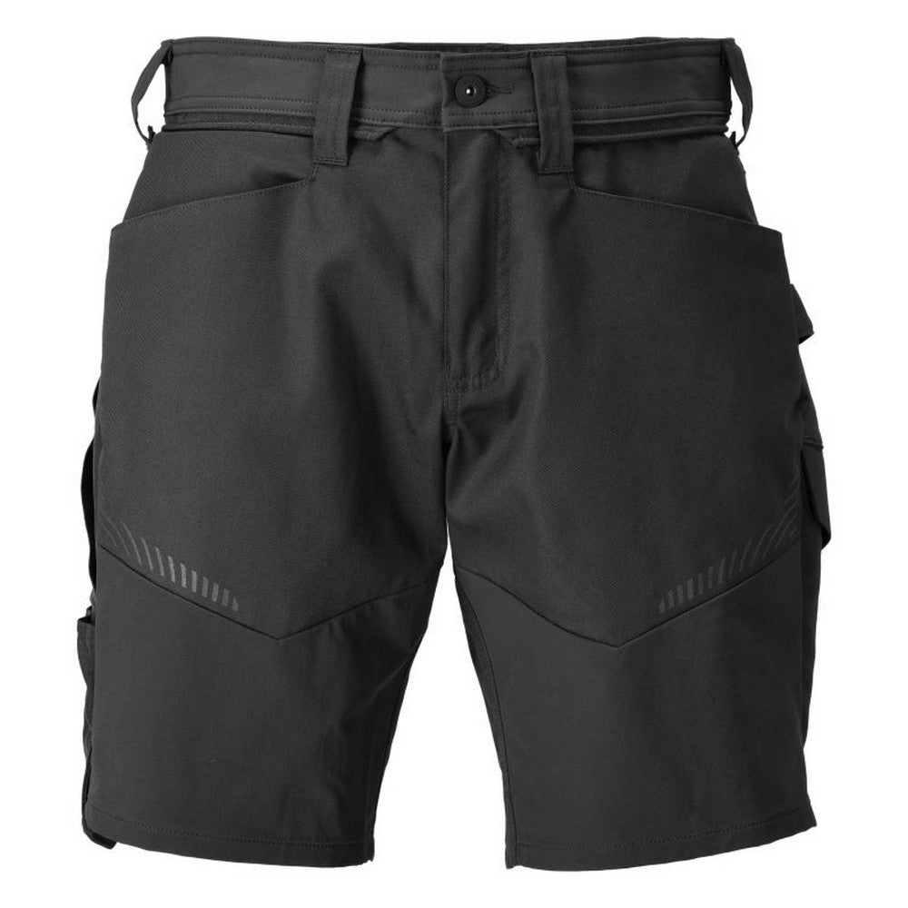 Black - Front - Mascot Mens Customised Work Shorts