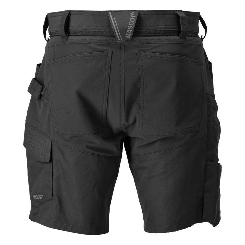 Black - Back - Mascot Mens Customised Work Shorts
