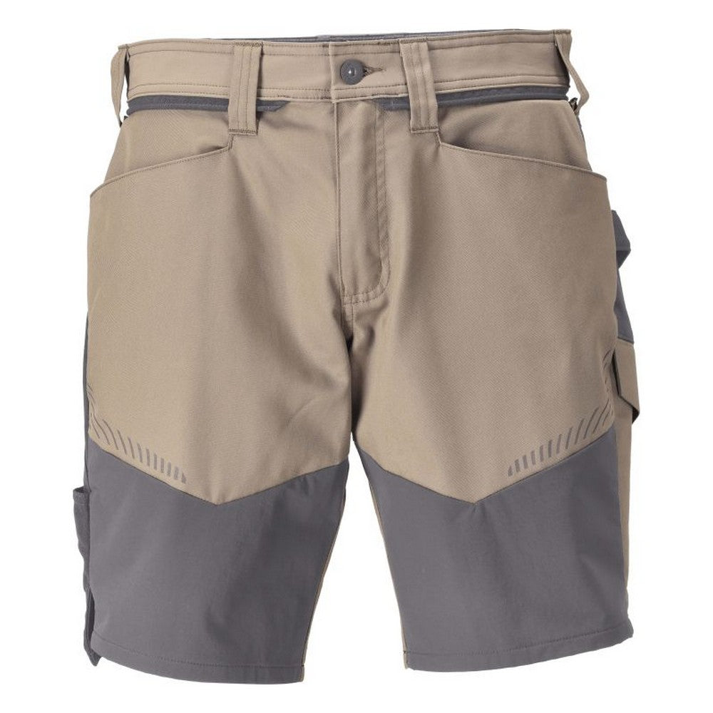 Dark Sand-Stone Grey - Front - Mascot Mens Customised Work Shorts