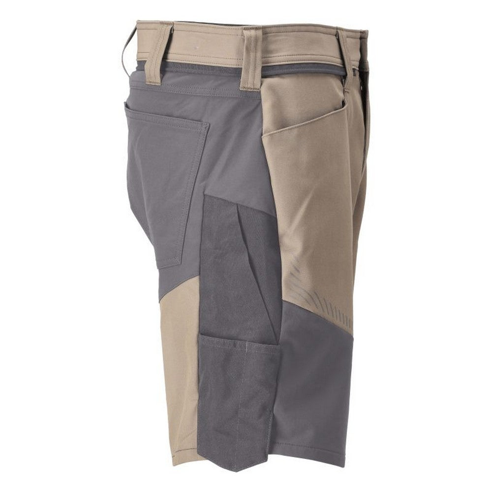 Dark Sand-Stone Grey - Side - Mascot Mens Customised Work Shorts