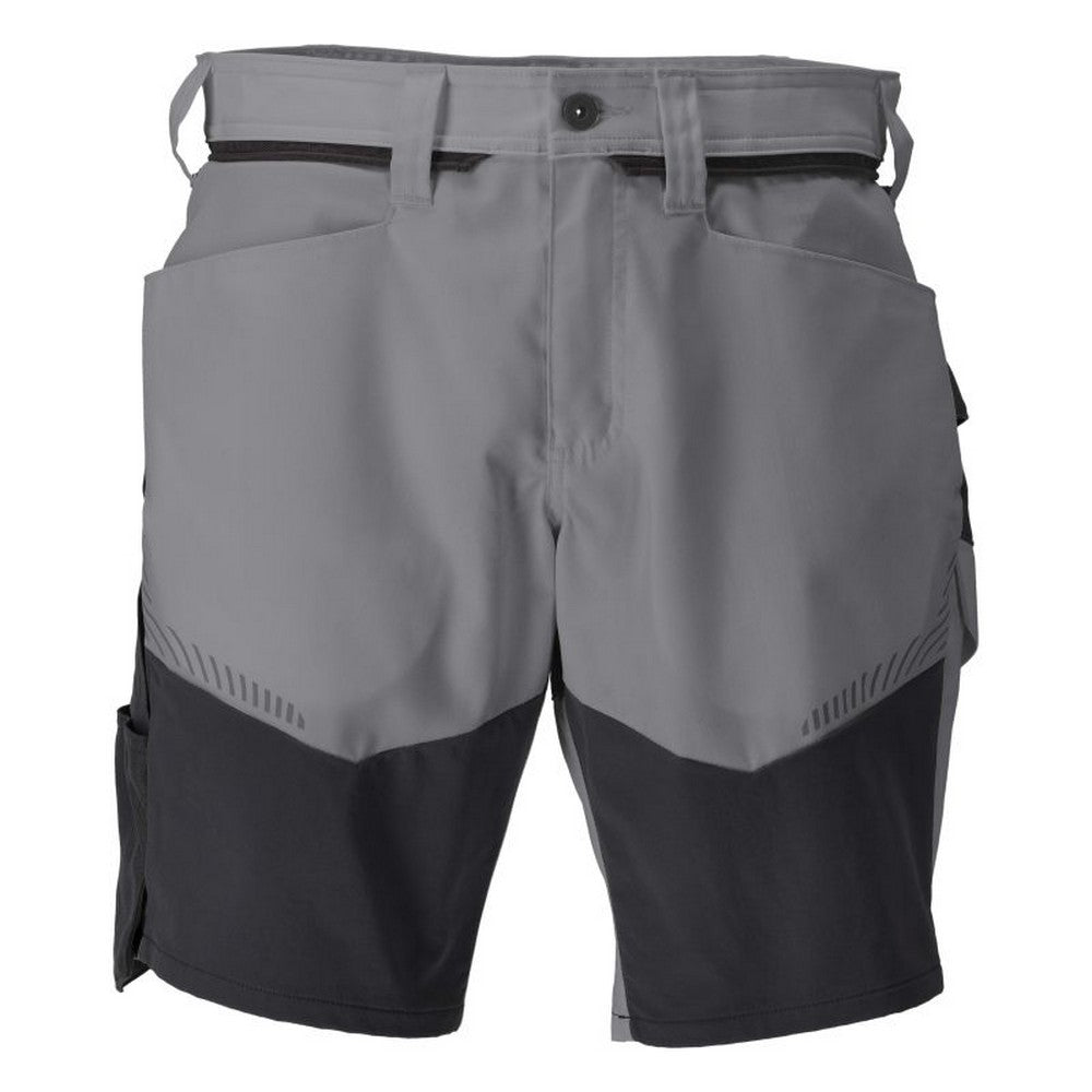 Stone Grey-Black - Front - Mascot Mens Customised Work Shorts