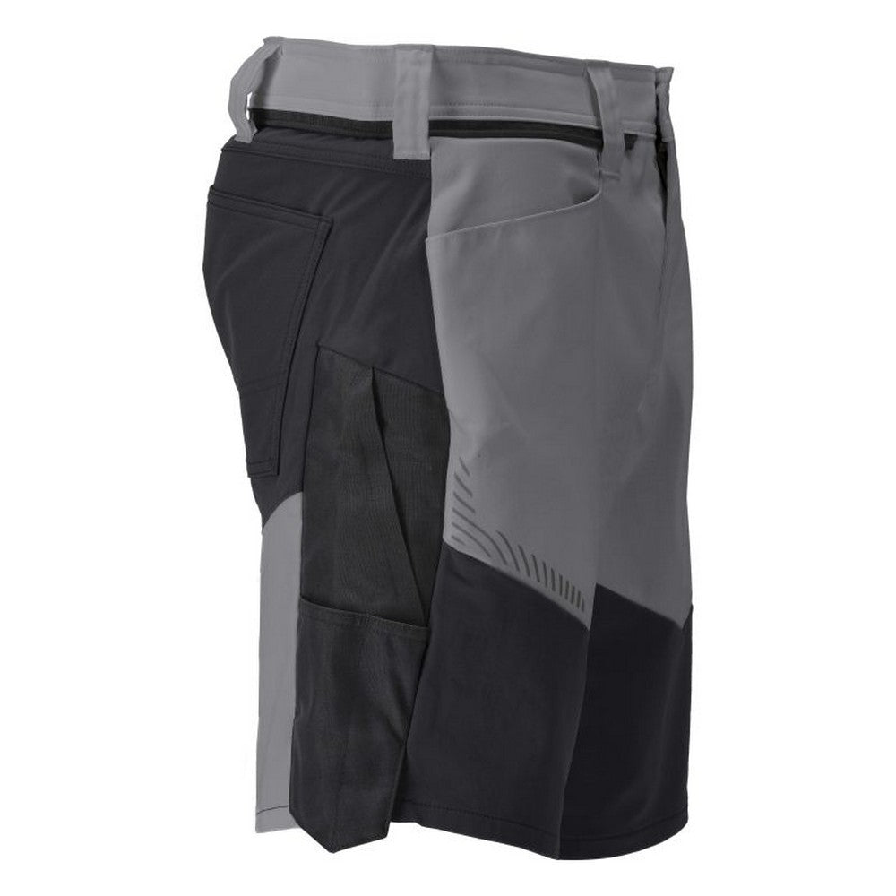Stone Grey-Black - Side - Mascot Mens Customised Work Shorts