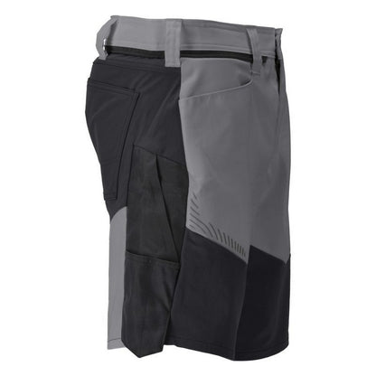 Stone Grey-Black - Side - Mascot Mens Customised Work Shorts