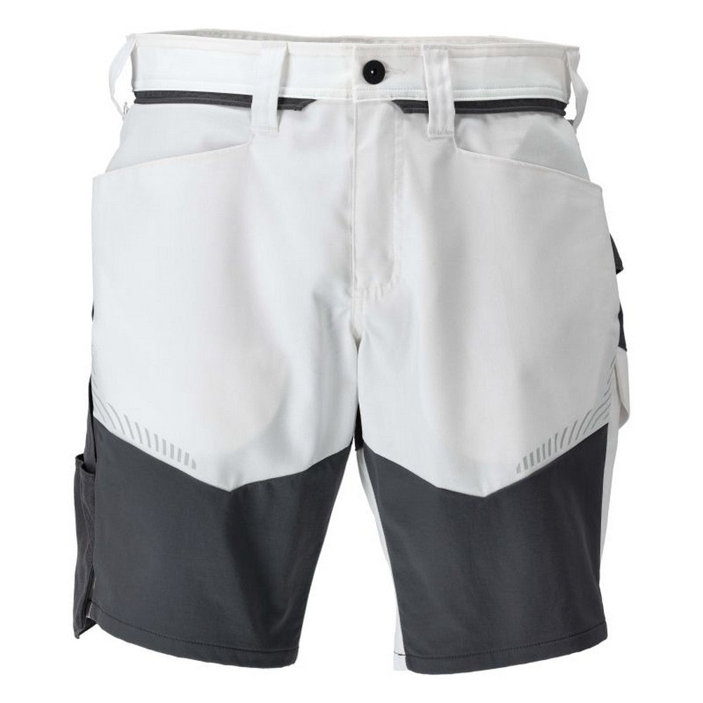 White-Stone Grey - Front - Mascot Mens Customised Work Shorts