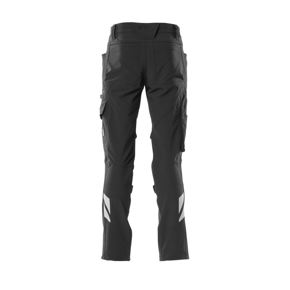 Black - Back - Mascot Mens Accelerate Knee Pad Pockets Work Trousers