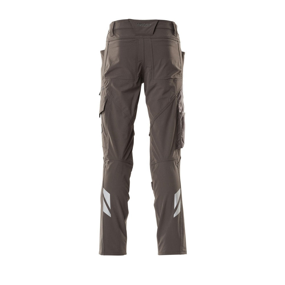 Dark Anthracite - Back - Mascot Mens Accelerate Knee Pad Pockets Work Trousers