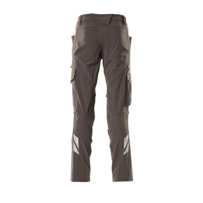 Dark Anthracite - Back - Mascot Mens Accelerate Knee Pad Pockets Work Trousers